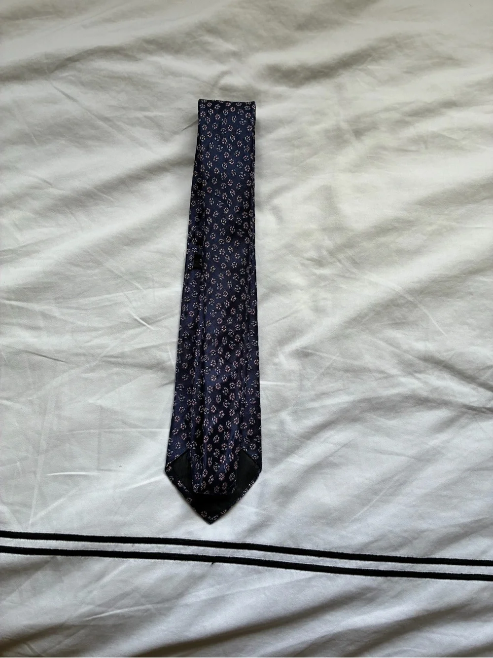 Men's Saks Fifth Avenue Navy Floral Textured Tie